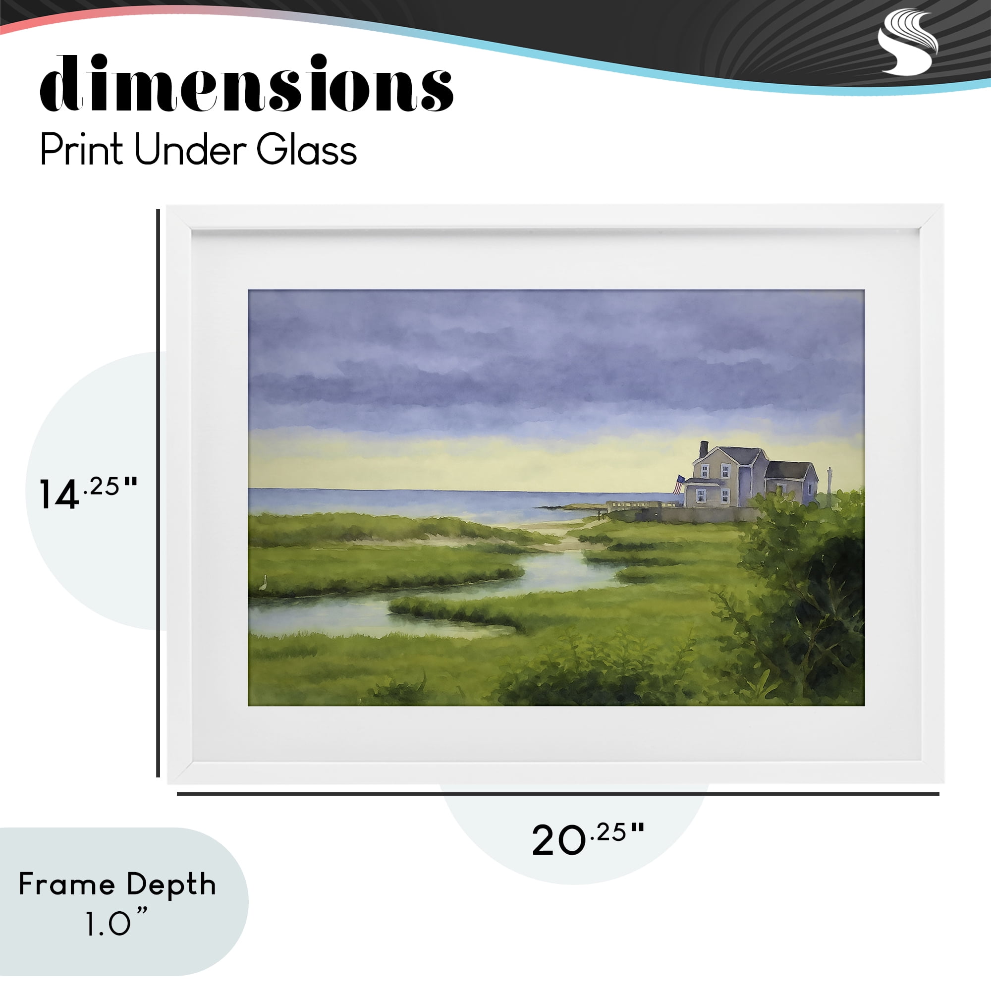 Stupell Industries Marshside Serenity on Cape White Framed Print Under Glass, design by Grotto Studios