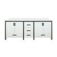 thumbnail image 2 of White Double Bath Vanity 84 In. W X 22 D - Cultured Marble Top, Solid Wood, Soft Close, Two Cabinets & Five Drawers For Bathroom Storage, And Scratch- Sink 84"w 22"d Wood Frame, Close System,, 2 of 7