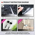 thumbnail image 2 of Locacrystal Bling Rhinestone Sticker DIY Home Decor Stickers Self-Adhesive Crystal Sheet Stickers for Cars & Crafts Decoration(Black,9.4"x15.8"), 2 of 8