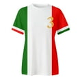 thumbnail image 4 of WEIYLL Womens T Shirts European Cup Italy Printed Patchwork Navy Tees Sizes M, 4 of 4