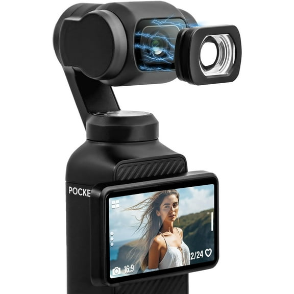 Wide Angle Lens Filter for DJI OSMO Pocket 3, Magnetic Wide Angle Lens Filter for Pocket 3 Creator Combo Accessory, Wide Angle Macro Lens Filter Compatible with Pocket 3, Aluminum HD Lens Filter
