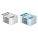thumbnail image 1 of 2Pcs Blue+White Simple Transparent Drawer Storage Box, 1 of 5