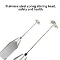 thumbnail image 2 of Yeacher Electric Milk Frother Coffee Frother Foamer Dyeing Paste Mixer Stirrer Egg Beater Mini Stainless Steel Handheld Hair Dye Cream Mixer Stirring Tool, 2 of 7