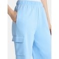 thumbnail image 3 of No Boundaries Fleece Cargo Wide-Leg Pants, 30'' Inseam, Women's XXS-XXL, 3 of 4