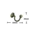 thumbnail image 2 of 6 Unids Sombrero De Bronce Capa Toalla Puerta Baño Aseo Armario Percha Sunnimix Ganchos de tela, 2 of 7