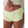 thumbnail image 7 of Women'S Y2k Micro Shorts Low Waist Side Slit Boyshort Slim Booty Shorts Lounge Pj Bottom Mint Green M, 7 of 7