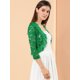 thumbnail image 4 of Dde San Patricio Cárdigan Toreras Top De Encaje Floral Transparente Man3/4 Elegante PaMujer Verde M, 4 of 6