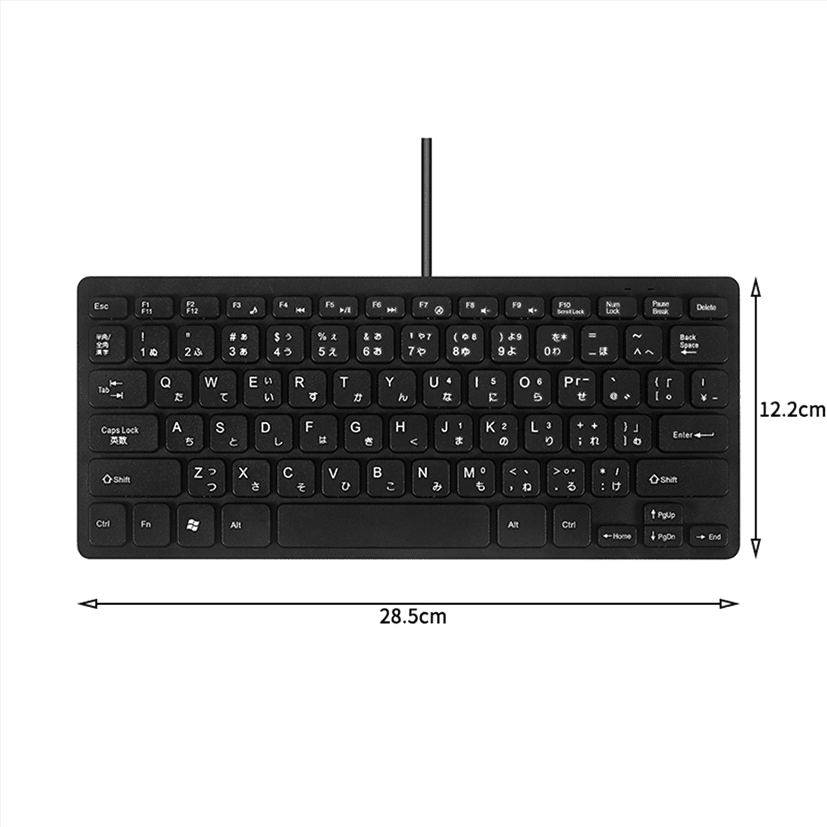 2X Wired USB Japanese/English Bilingual Keyboard for Tablet/ PC/Laptop/IOS/Android