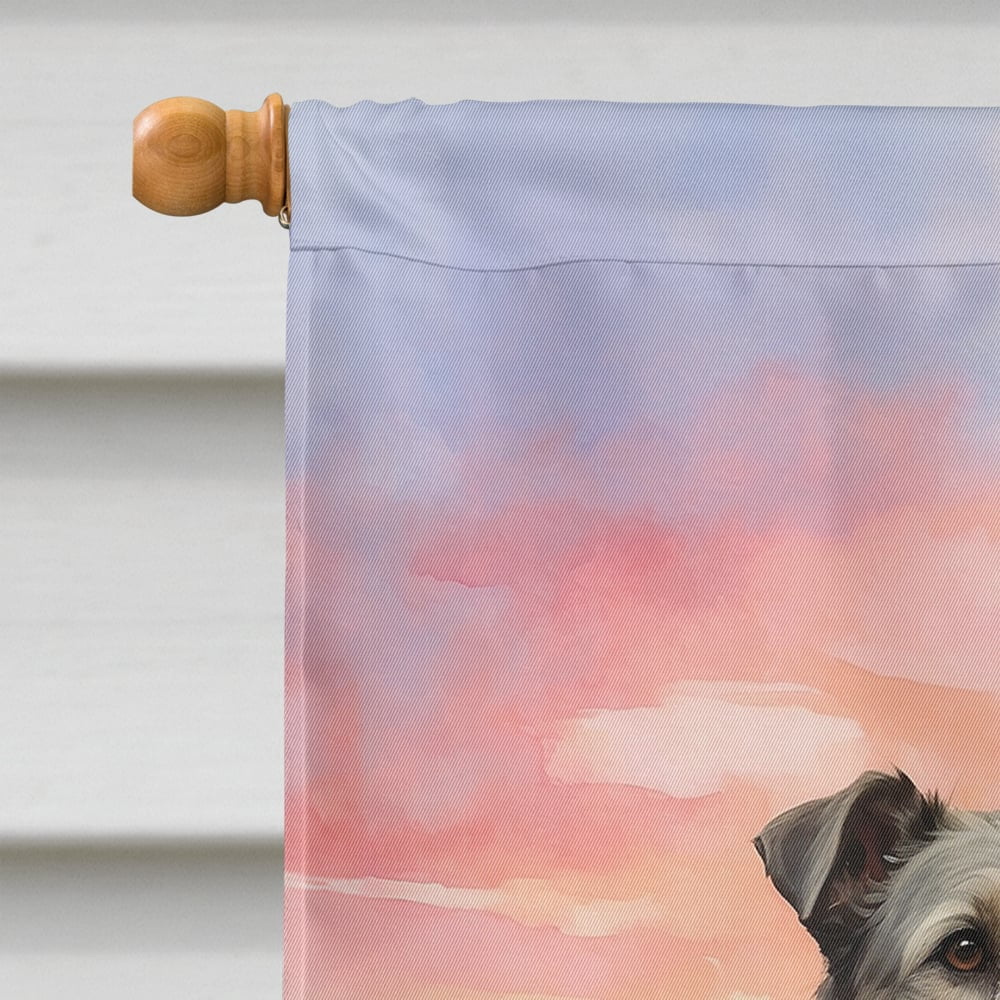 Irish Wolfhound Two Hearts House Flag 28 in x 40 in