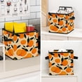 thumbnail image 7 of RATGDN Collapsible Fabric Cube Storage Bin with Double Handles for Living Room Bedroom Office Black - Orange Dark Green Leaf, 7 of 7