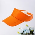 thumbnail image 5 of Phlegsive Blank Sun Visors Adjustable Sports Sun Hat for Travel Exercises(Orange), 5 of 5