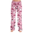 thumbnail image 6 of QWKLEAJ Halloween Pajama Pants Women Loose Fit Elastic Waist Lounge Pants Holiday Party Sleepwear Casual Home Trousers Printed Long Pants Comfy Nightwear Festive Bottoms, 6 of 6