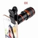 thumbnail image 2 of Telescopio monocular con lente telefoto, zoom óptico universal de 8x y 12x para cámara de teléfono con clip para teléfono inteligente., 2 of 4