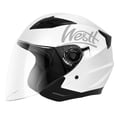 thumbnail image 5 of Westt Helmets for Adults– Open Face Helmet with Dual Sun Visor– Motorcycle Helmet for Men and Women DOT Approved Scooter Motorbike Street Jet Series White S, 5 of 9