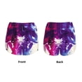 thumbnail image 3 of KLL Dual Skulls Colorful Fusion Pattern Shorts Women,Athletic Shorts High Waisted Running Shorts Pocket Sporty Short Gym Elastic Workout Shorts-Large, 3 of 7