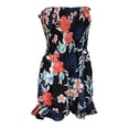 thumbnail image 1 of mameluco informal sin mangas del verano floral de las mujeres del hombro l negro Sunnimix Mono floral sin mangas, 1 of 8