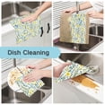 thumbnail image 2 of Yellow Floral Pattern 6 Pack Kitchen Cleaning Cloths 11'' x 11'', Super Absorbent, Soft Double Layer Plush for Dish and Surface Cleaning, 2 of 9