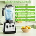 thumbnail image 4 of PRASKY Batidora de Encimera Batidora Profesional 2 en 1, Capacidad de 68 Oz, 1000 W, 6 Velocidades, Batidora para Cocina con Taza para Llevar de 25 Oz (Blanca), 4 of 9