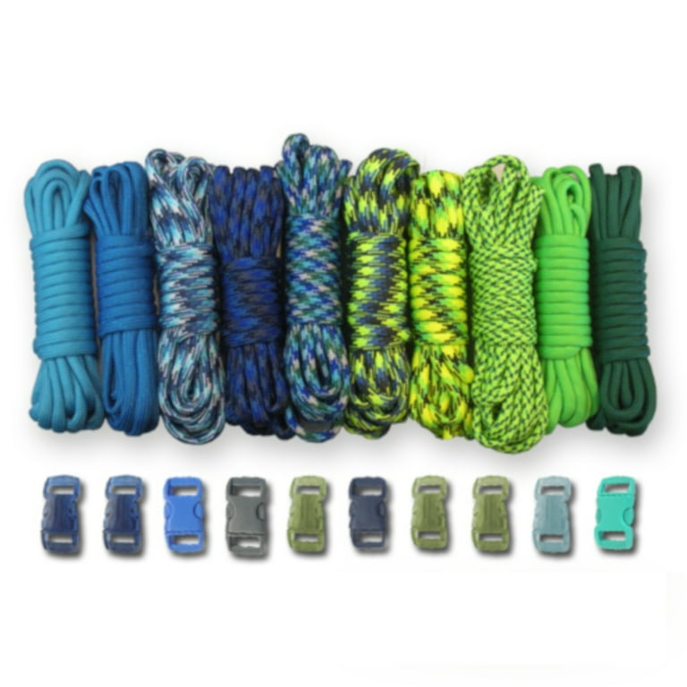 Paracord Planet 550lb Type III Paracord Combo Crafting Kits with Buckles 