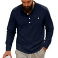 thumbnail image 2 of pstuiky manga larga para hombre, Camisa informal de sarga de color liso con cuello alto y bolsillos abotonados para hombre tops de invierno para hombre m, 2 of 6