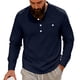 thumbnail image 2 of pstuiky camisa de manga larga para hombre, Camisa informal de sarga de color liso con cuello alto y bolsillos abotonados para hombre camisetas de hombre xxl, 2 of 6
