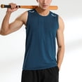 thumbnail image 6 of Sngxgn Mens Basic Solid Sports Tank Top Casual Shirts(Blue,M), 6 of 9