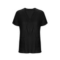 thumbnail image 6 of Craaazy Women's Solid Color V-Neck Short Sleeve Pocketed Open Front Cardigan Loose Fit Casual Top Gifts, 6 of 6