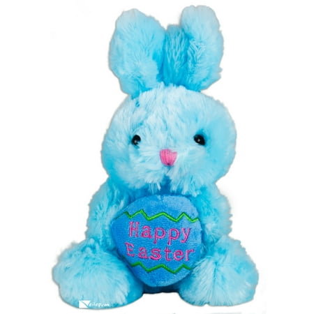 Loftus Assorted Happy Easter Bunnies Holding Hearts 7" Plush Animal