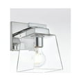 thumbnail image 4 of Living District Merrick 1-Light Iron & Glass Bath Sconce in Chrome/Clear, 4 of 6