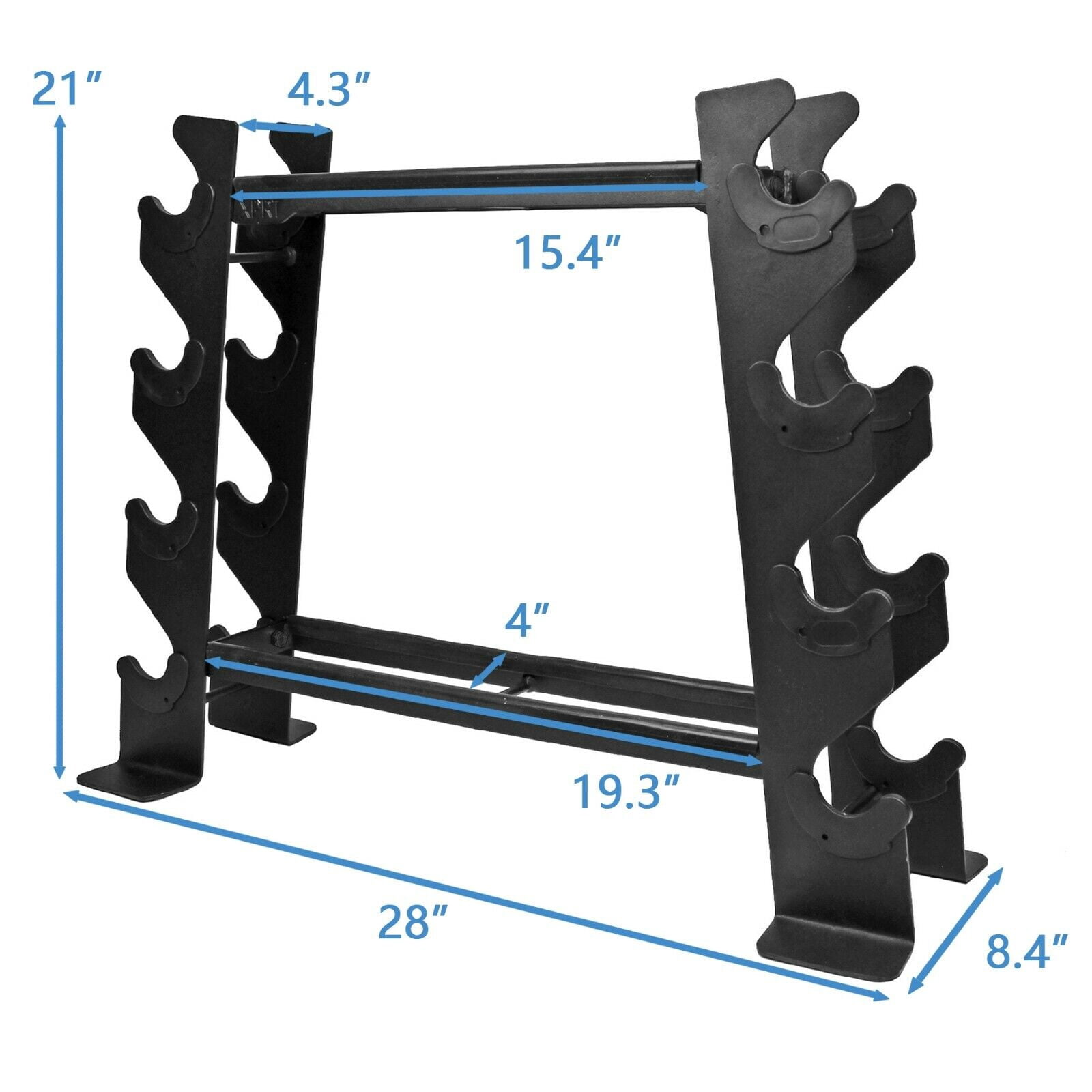 Compact Heavy Duty Dumbbell Storage Rack For Home Gym Holds up to 400 lbs