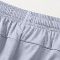thumbnail image 7 of Besolor Mens Shorts Summer Lightweight Breathable Thin Workout Running Elastic Waist Drawstring Shorts with Pockets(X-Small,White), 7 of 7