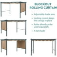 thumbnail image 4 of Aoodor 12 x 12 ft. Outdoor Pergola with Retractable Shade Canopy, Dark Gray Matte Aluminum Frame, 4 Pieces Roller Shade Curtain, Grape Trellis Pergola for Patio Backyard and Deck - Brown, 4 of 11