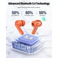 thumbnail image 4 of Auriculares inalámbricos Btootos Bluetooth 5.4 con micrófono con cancelación de ruido, 4 of 8