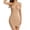 Beige, variant on Women's Shapewear Bodysuit Plus Size Cami Dress Seamless Slim Fit Stretch Spaghetti Strap Tummy Control Mini Dress,Size L-4XL