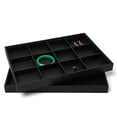 thumbnail image 4 of Black/White PU Leather Jewelry Pallet Necklace Tray for Storage Rings Bracelet Exhibition Jewelry Organizer Showcases White12gridtray, 4 of 6