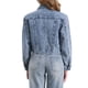 thumbnail image 3 of CHAQUETA DE MEZCLILLA CASUAL PARA MUJER INSPIRE CHIC CON CREMALLERA Y MANGAS LARGAS, BOLSILLOS, LONGITUD CORTA, TALLA XL, AZUL DESGASTADO, 3 of 6