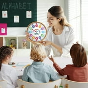 Homotte Kids Wall Clock for Bedroom, 10 inch Round Multi-Colored Learning Clock, Children's Silent Analog Non-Ticking Educational Wall Clock for Boys and Girls Classroom Home Decor