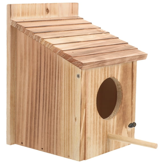 Wooden Birdhouse Nesting Box for Garden and Breeding (15x16x21.5cm)