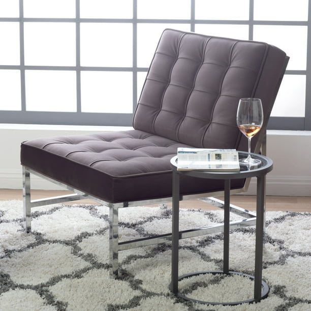 Studio Designs Home Ashlar Velvet Accent Chair in Mink Brown Walmart