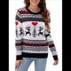 thumbnail image 1 of Suéter de Punto de Larga con Cuello Redondo para Mujer, Suéter Informal Grueso para Otoño e Invierno L, 1 of 8