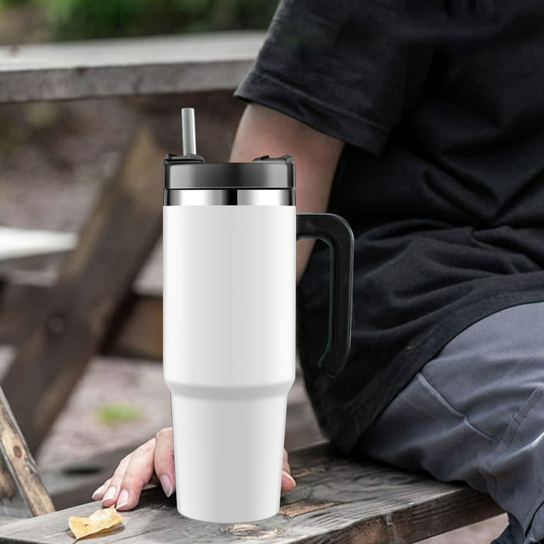 1x Thermos Insulated Water Bottle Vacuum Flask Cup with Handle Cup