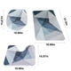 thumbnail image 3 of Juego de 3 Piezas de Alfombra para Baño: Alfombra Antideslizante Supersuave para Bañera y Tapete Absorbente., 3 of 7