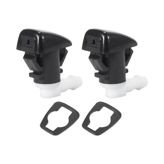 Motoforti Front Windshield Wiper Nozzles for Dodge Durango with Gaskets Black 2pcs