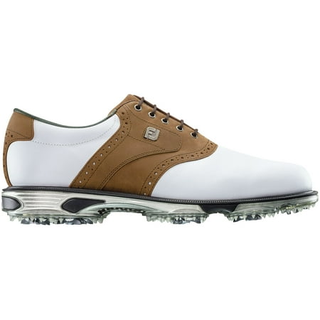 FootJoy DryJoys Tour Saddle Golf Shoes (White/Tan, 11.5) - Walmart.com