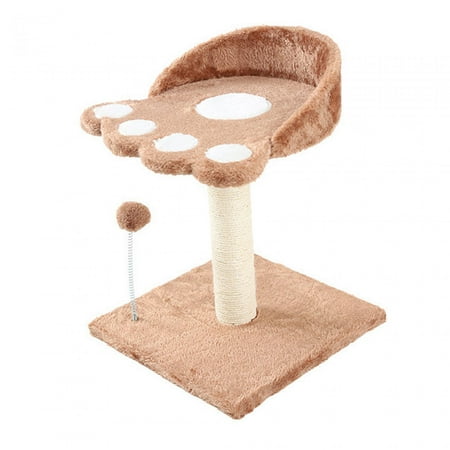 Cat  Towers Kitten Wear Resistant Interactive Toy Animal Claw Toy Climbing Stand Grinding Claw Indoor Cats Brown