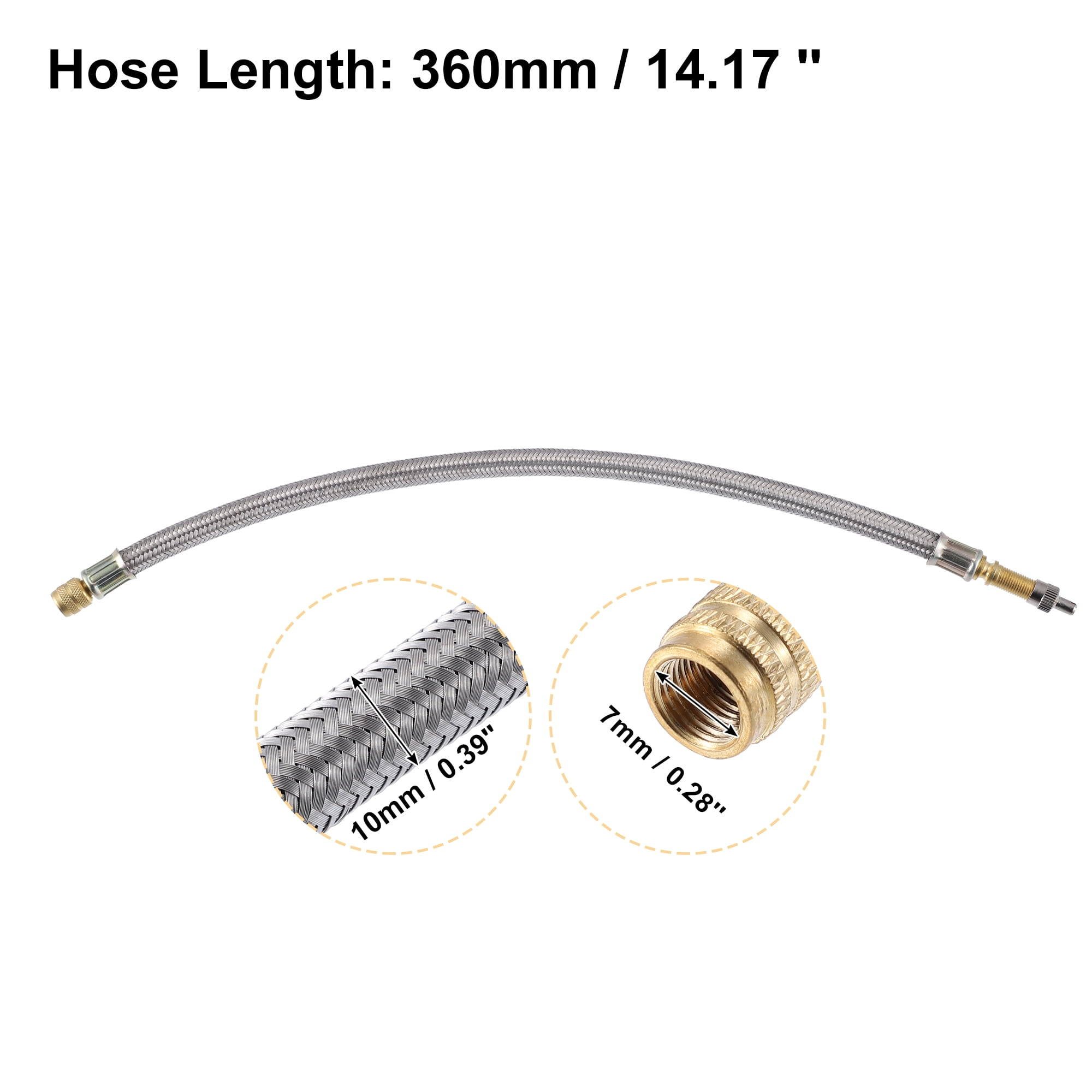 Unique Bargains 360mm 14.17 Inch Tire Inflator Air Extension Hose Connect Hose