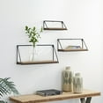 thumbnail image 2 of DecMode 24",19",14"L Metal Industrial Wall Shelf, Black, 3 - Pieces, 2 of 7