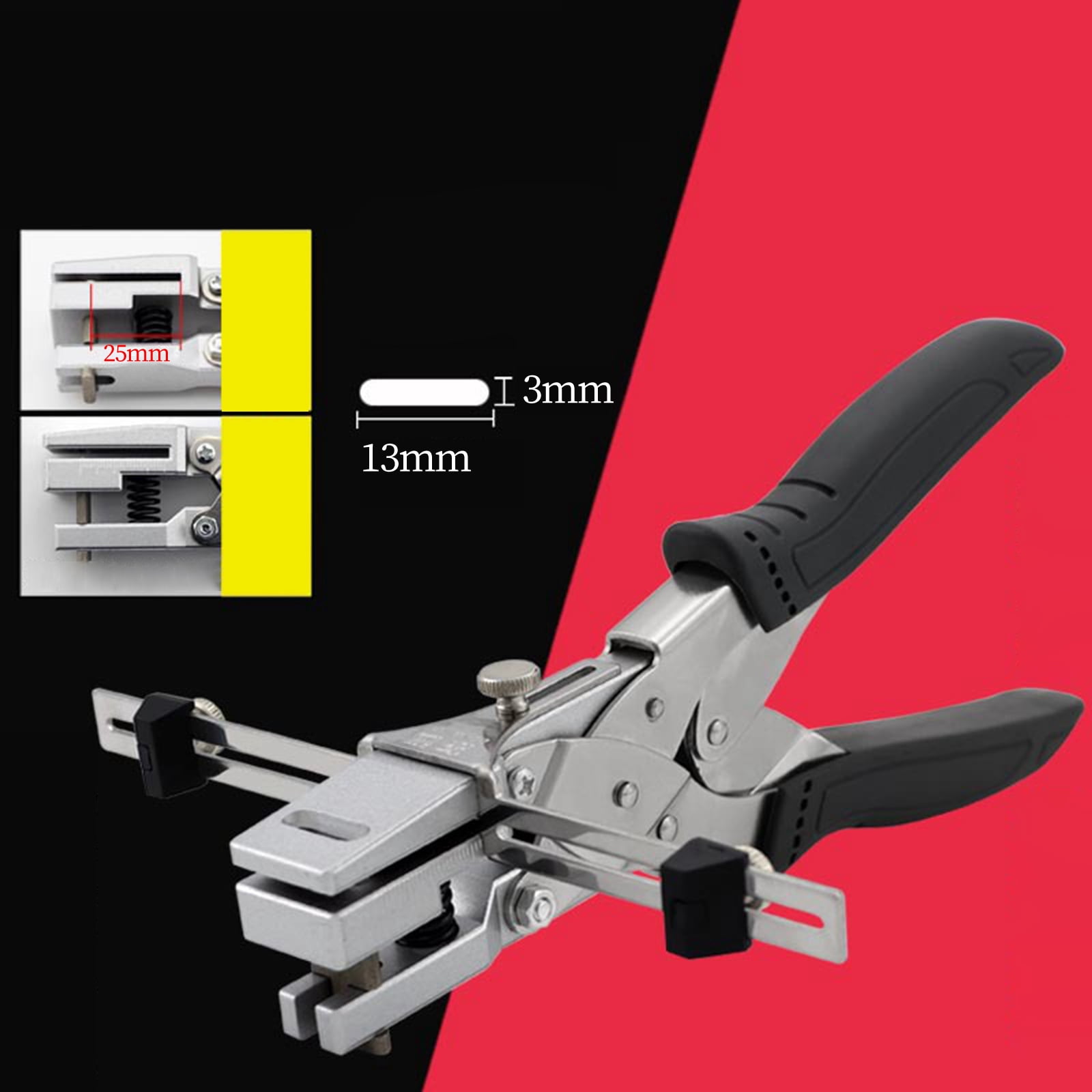 Oval Hole Puncher, Insignia HolePunching Tool, Heavy Duty Slot Puncher, Slotting Single Hole Punch, Hole Puncher for Crafts Scrapbooking PVC