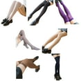 thumbnail image 3 of Bas Jusqu'aux Genoux en Velours pour Femmes, Bas Cuisse Opaques de Couleur Unie, 3 of 6