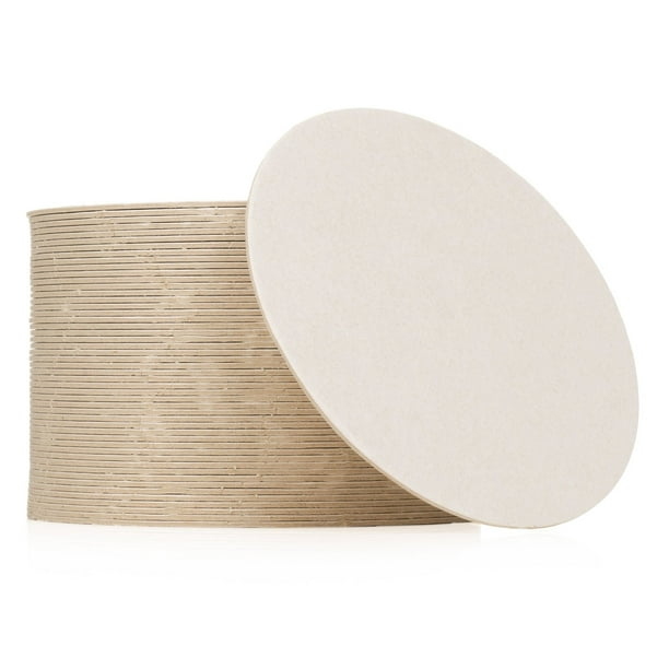 Plain White Coasters in Off White Cardboard 4 inches, Round Walmart